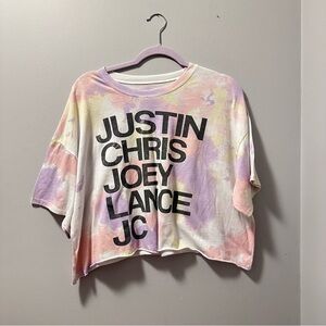 NSYNC tee shirt tie dye crop names band members